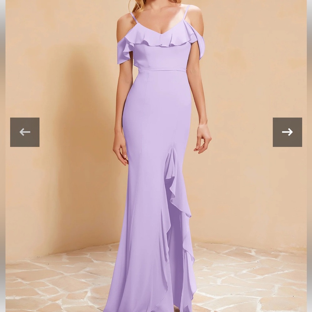 Ruffle V- neck Flutter Sleeves Mermaid Style Dress